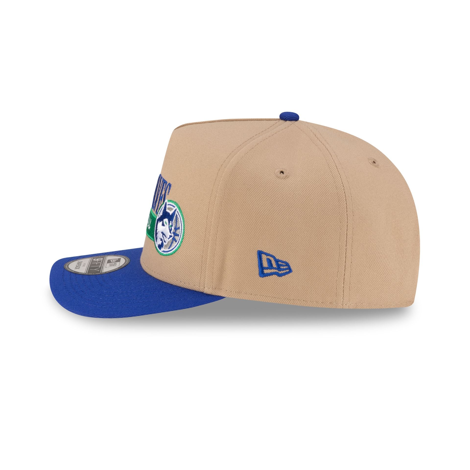 Minnesota Timberwolves 1989-1996 Hardwood Classics Liner Camel 9FIFTY A-Frame Snapback Hat