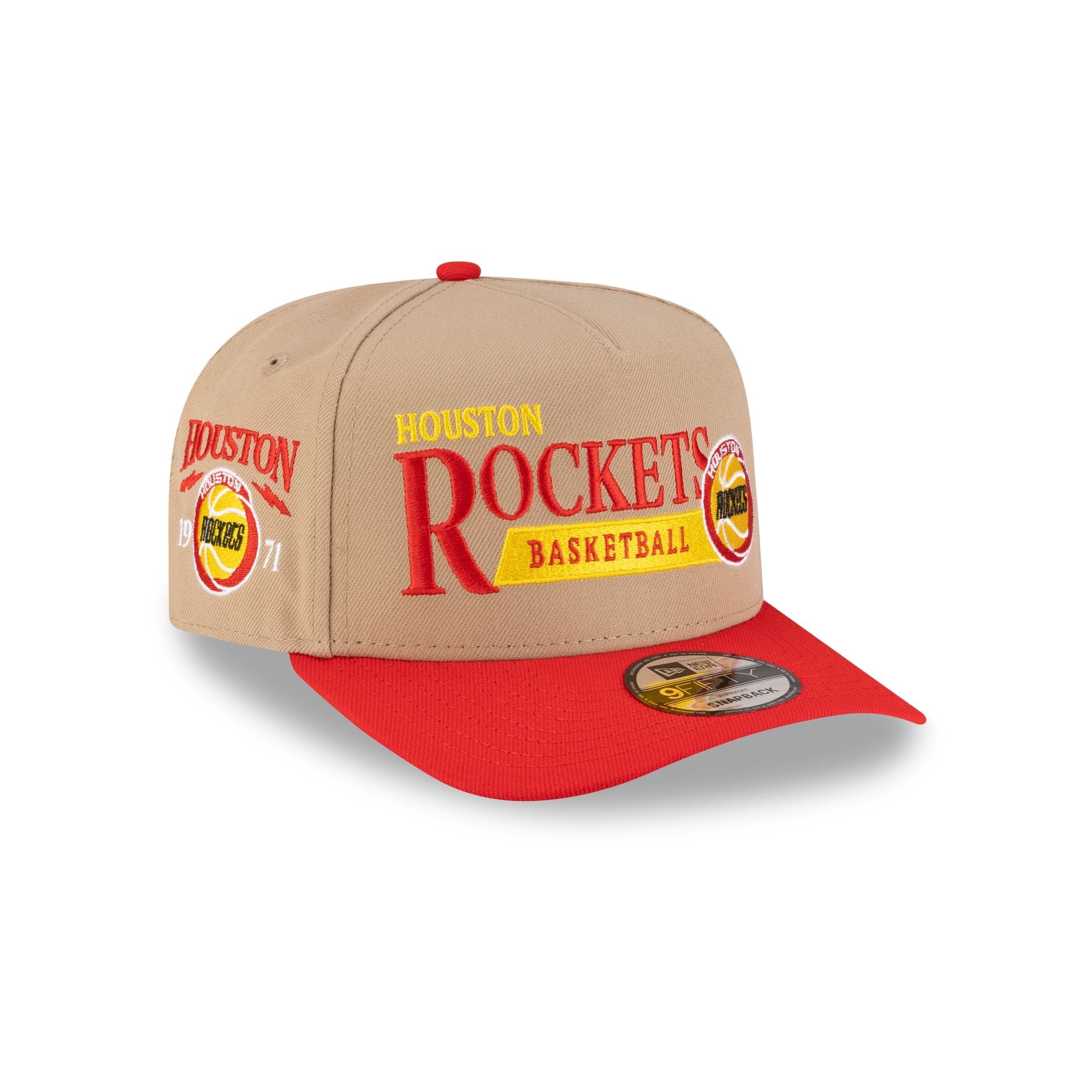 Houston Rockets 1972-1995 Hardwood Classics Liner Camel 9FIFTY A-Frame Snapback Hat