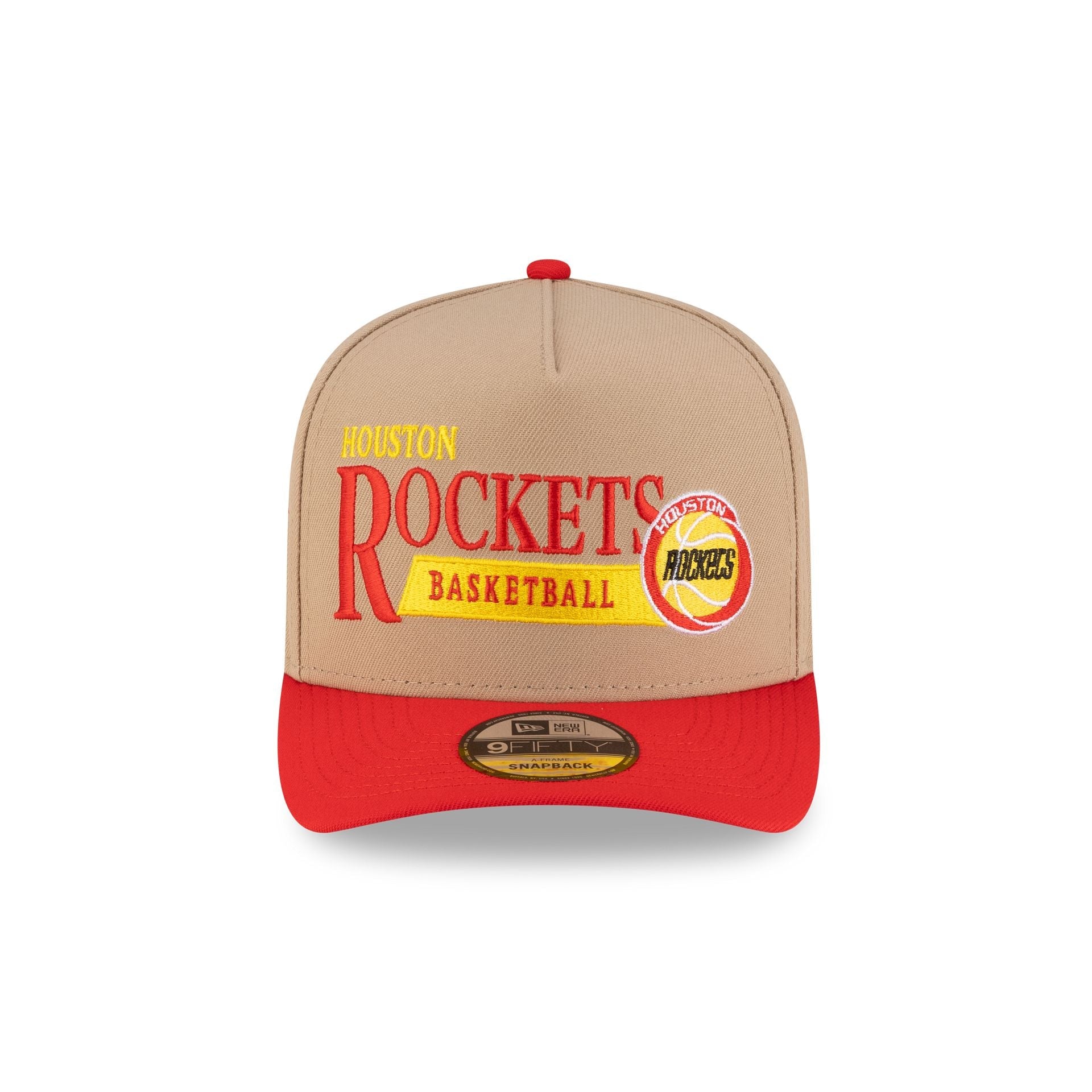 Houston Rockets 1972-1995 Hardwood Classics Liner Camel 9FIFTY A-Frame Snapback Hat