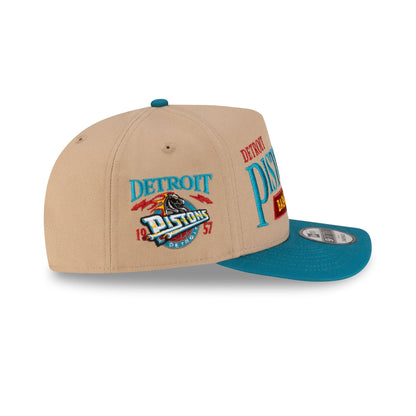 Detroit Pistons 1996-2001 Hardwood Classics Liner Camel 9FIFTY A-Frame Snapback Hat