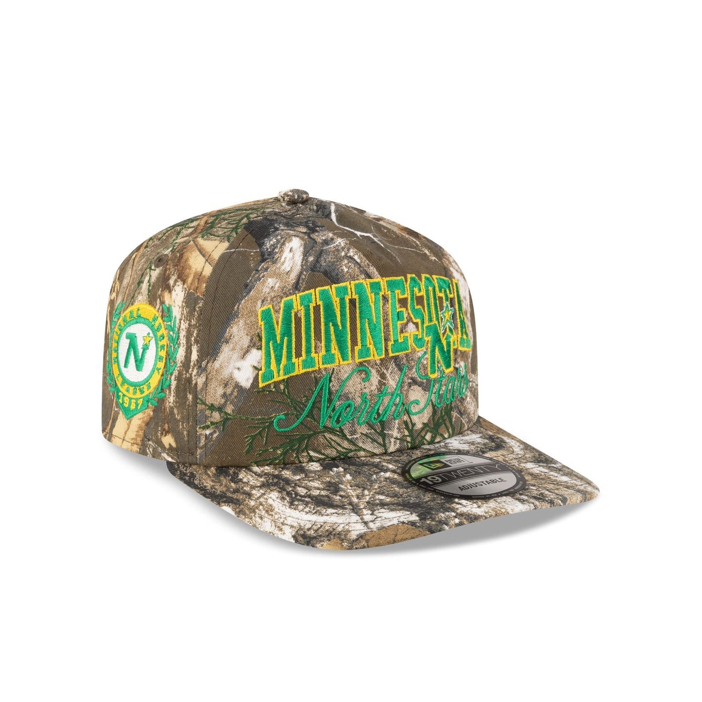 Minnesota North Stars Arch Script Realtree 19TWENTY Snapback Hat