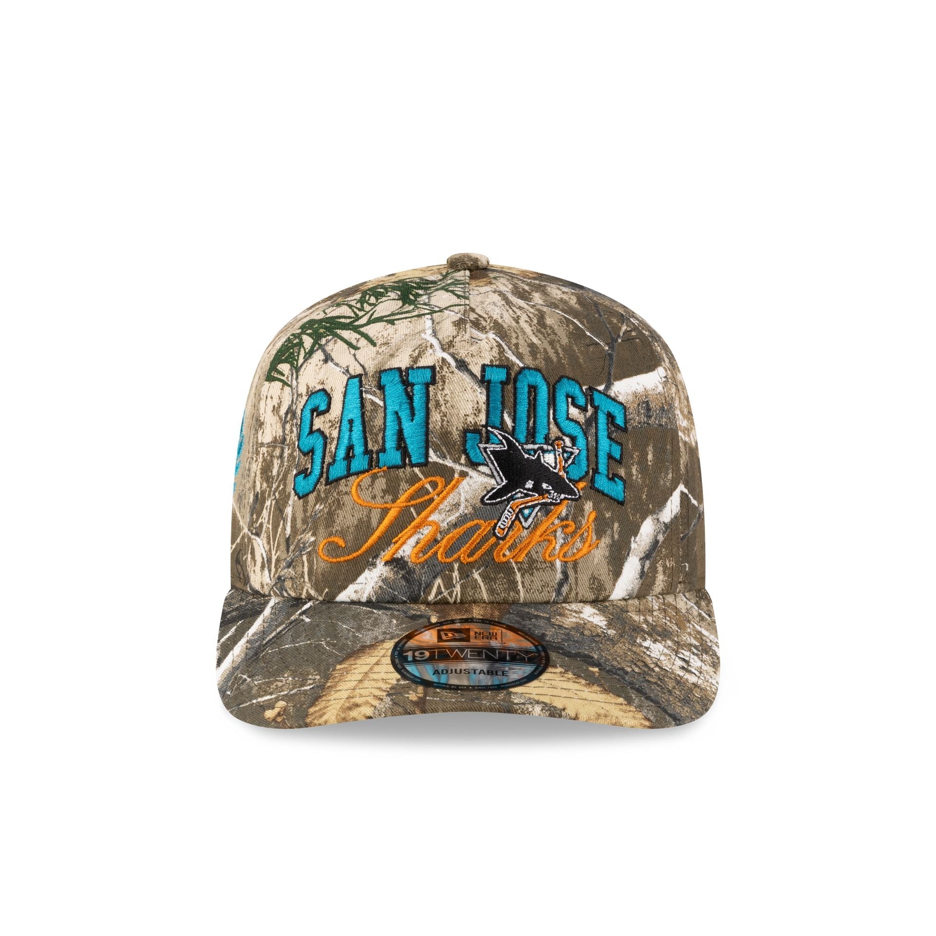 San Jose Sharks Arch Script Realtree 19TWENTY Snapback Hat