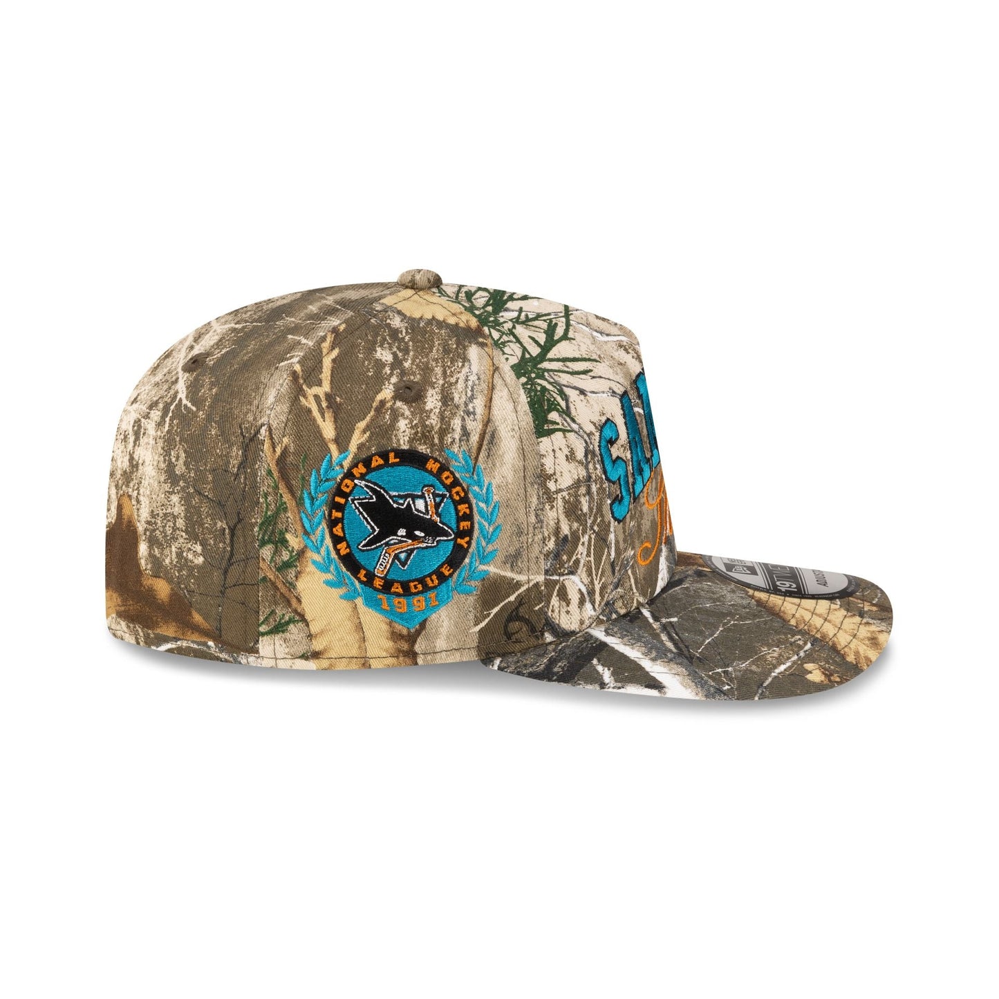 San Jose Sharks Arch Script Realtree 19TWENTY Snapback Hat