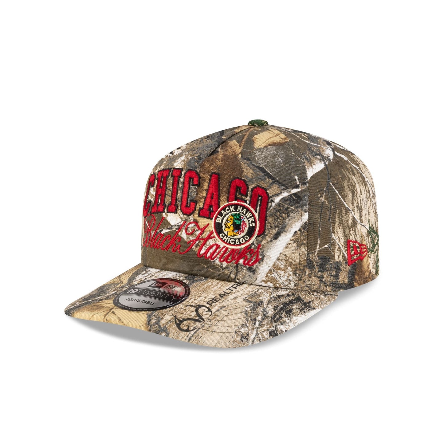 Chicago Blackhawks Arch Script Realtree 19TWENTY Snapback Hat