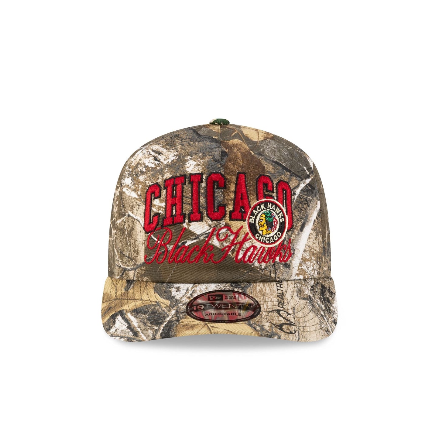 Chicago Blackhawks Arch Script Realtree 19TWENTY Snapback Hat