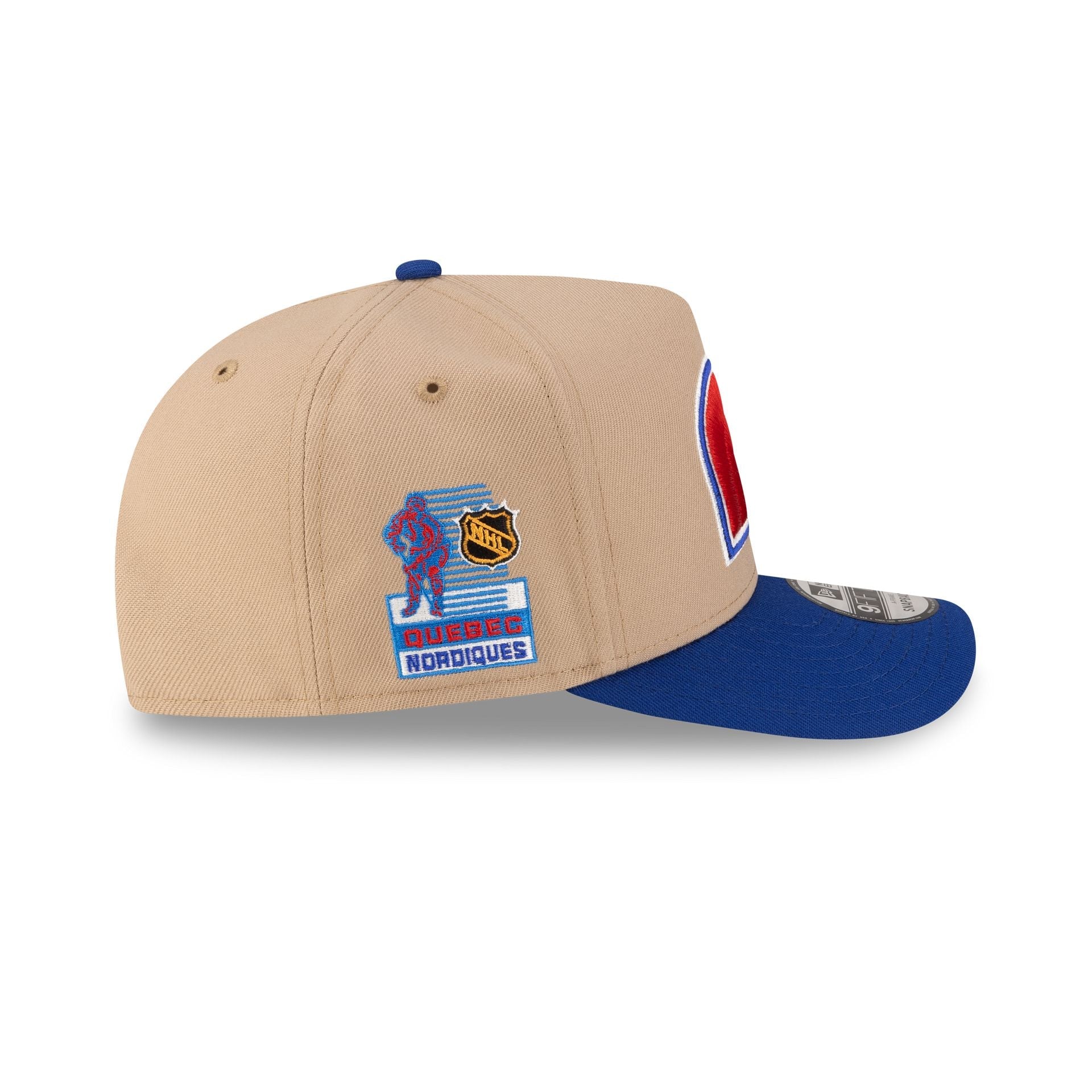 Quebec Nordiques Camel 9FIFTY A-Frame Snapback Hat
