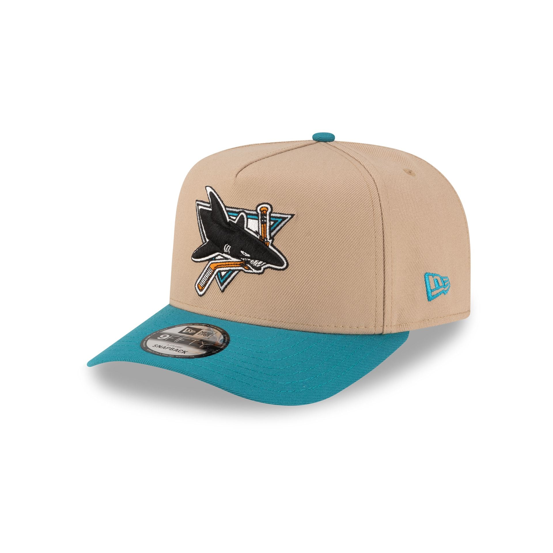 San Jose Sharks Camel 9FIFTY A-Frame Snapback Hat