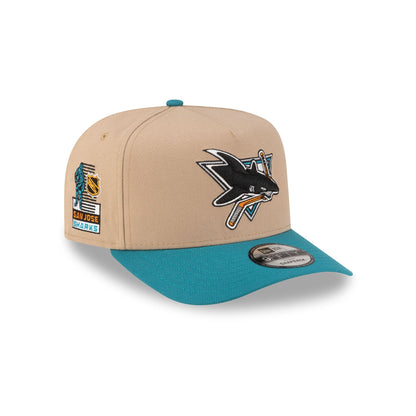 San Jose Sharks Camel 9FIFTY A-Frame Snapback Hat