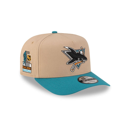 San Jose Sharks Camel 9FIFTY A-Frame Snapback Hat