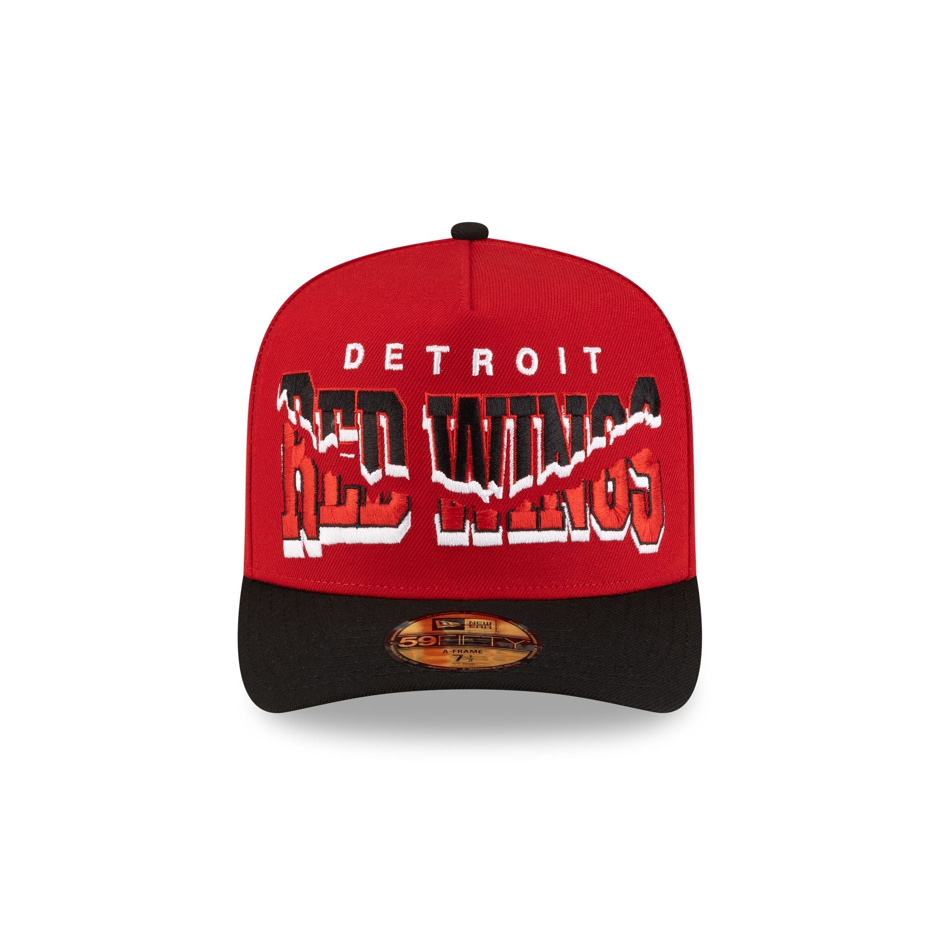 Detroit Red Wings Snapped Wordmark 59FIFTY A-Frame Fitted Hat