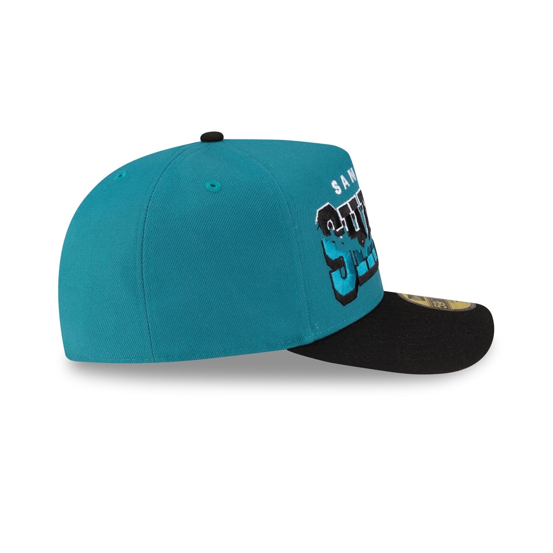 San Jose Sharks Snapped Wordmark 59FIFTY A-Frame Fitted Hat