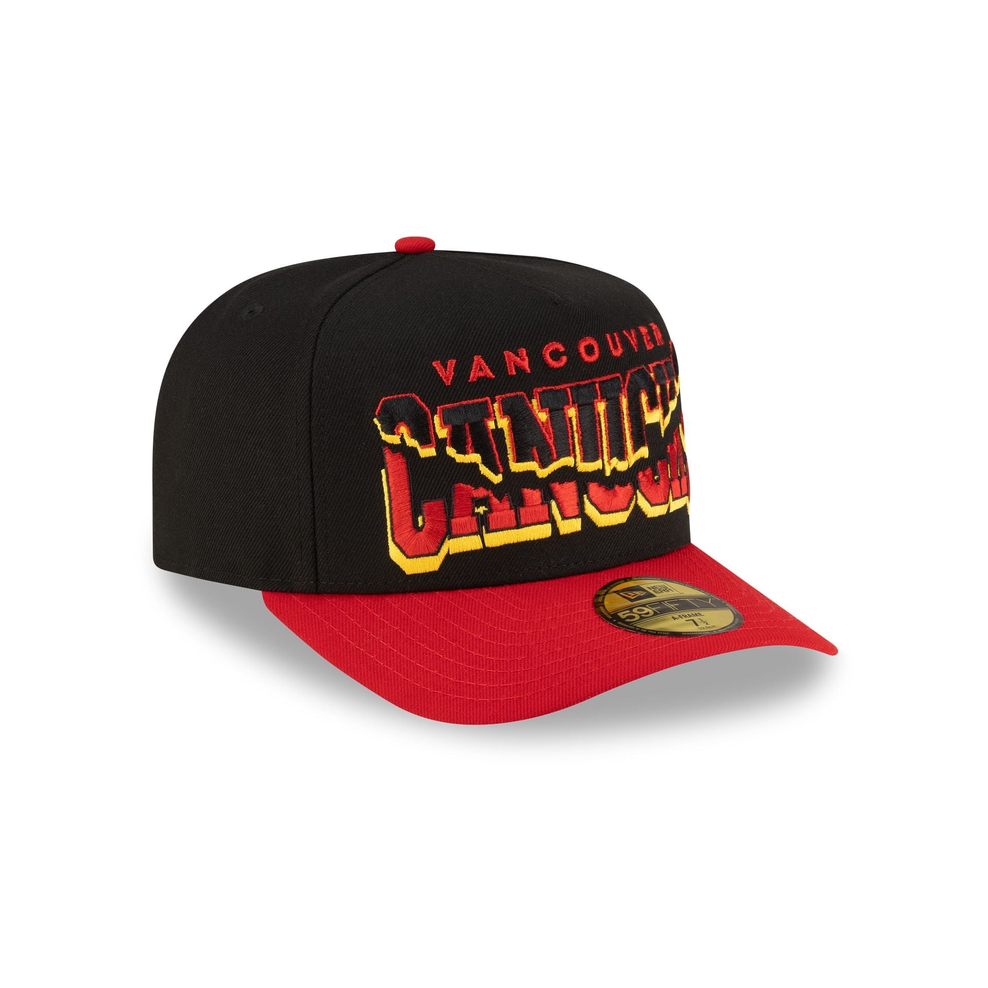 Vancouver Canucks Snapped Wordmark 59FIFTY A-Frame Fitted Hat