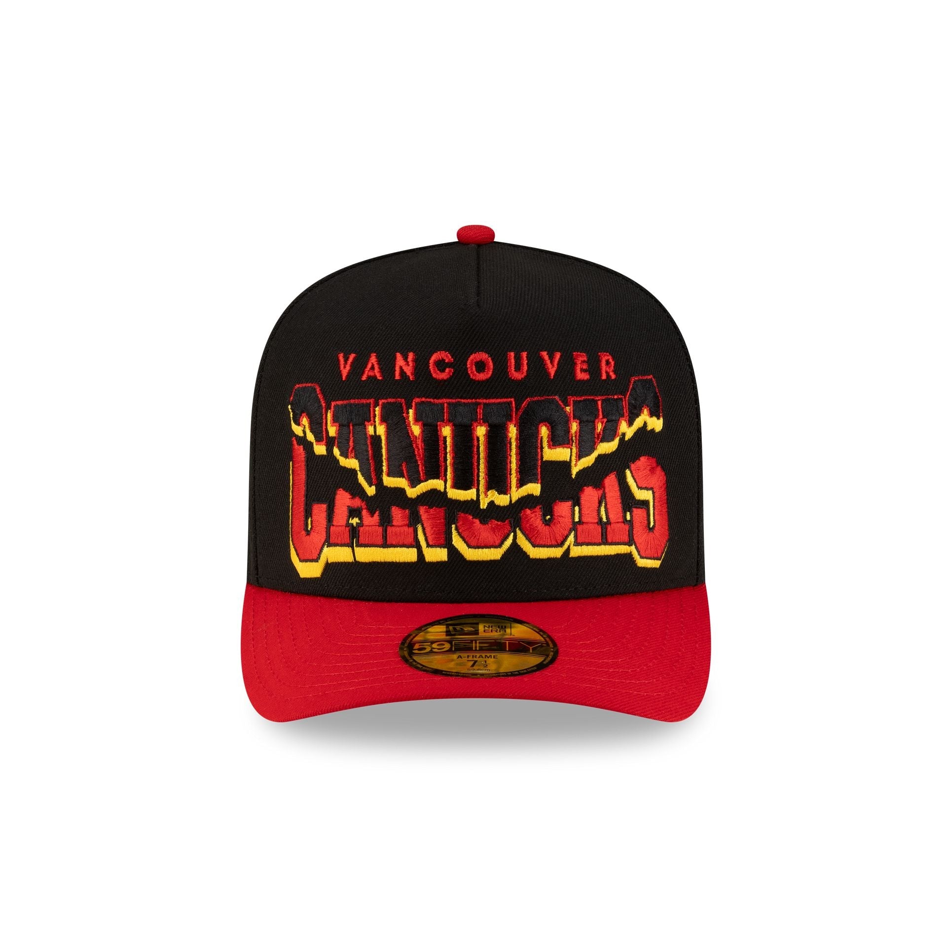 Vancouver Canucks Snapped Wordmark 59FIFTY A-Frame Fitted Hat
