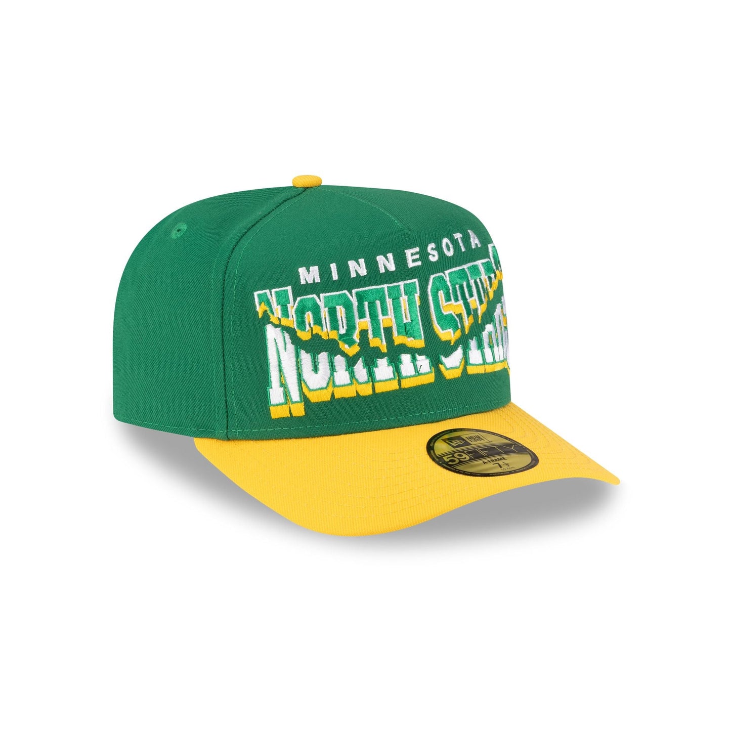 Minnesota North Stars Snapped Wordmark 59FIFTY A-Frame Fitted Hat