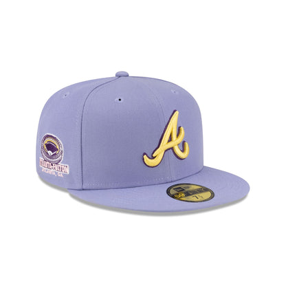 Atlanta Braves Lavender Spring 59FIFTY Fitted Hat