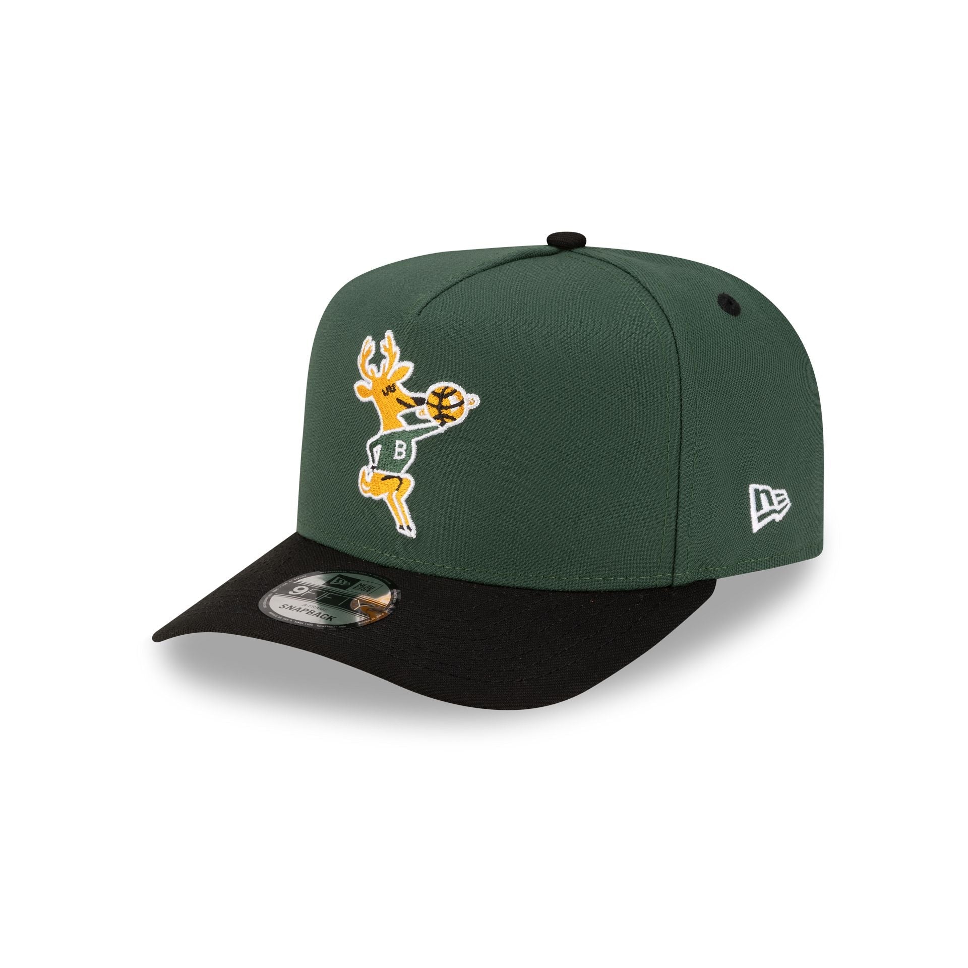 Milwaukee Bucks Hardwood Classics 80s Two Tone 9FIFTY A-Frame Snapback Hat