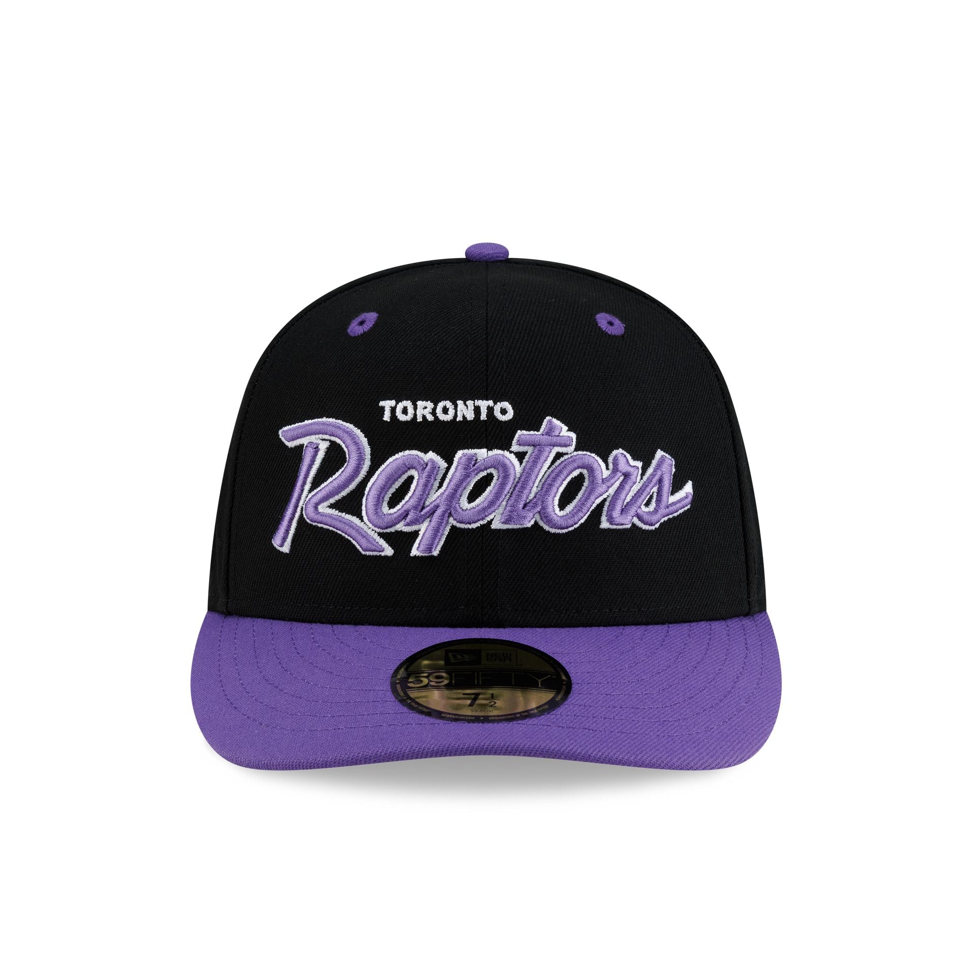 Toronto Raptors Hardwood Classics 90s Script 59FIFTY Fitted Hat