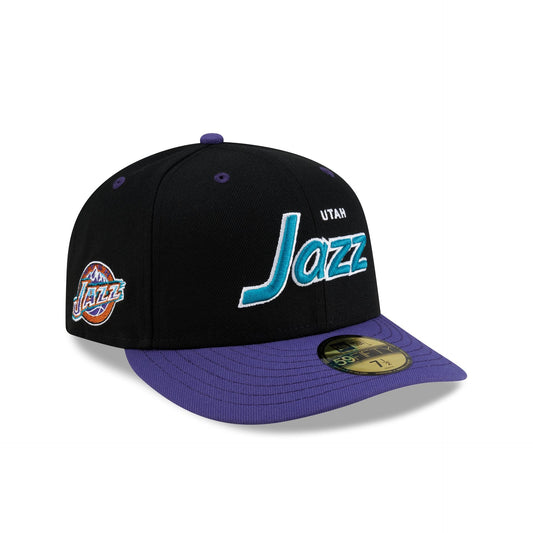 Utah Jazz Hardwood Classics 90s Script 59FIFTY Fitted Hat