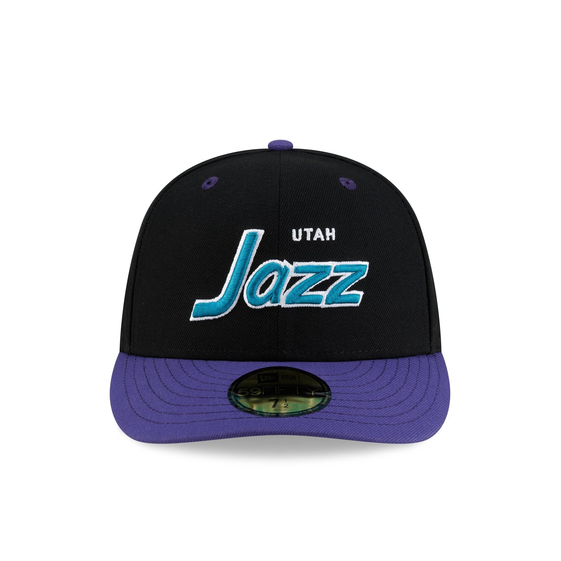Utah Jazz Hardwood Classics 90s Script 59FIFTY Fitted Hat