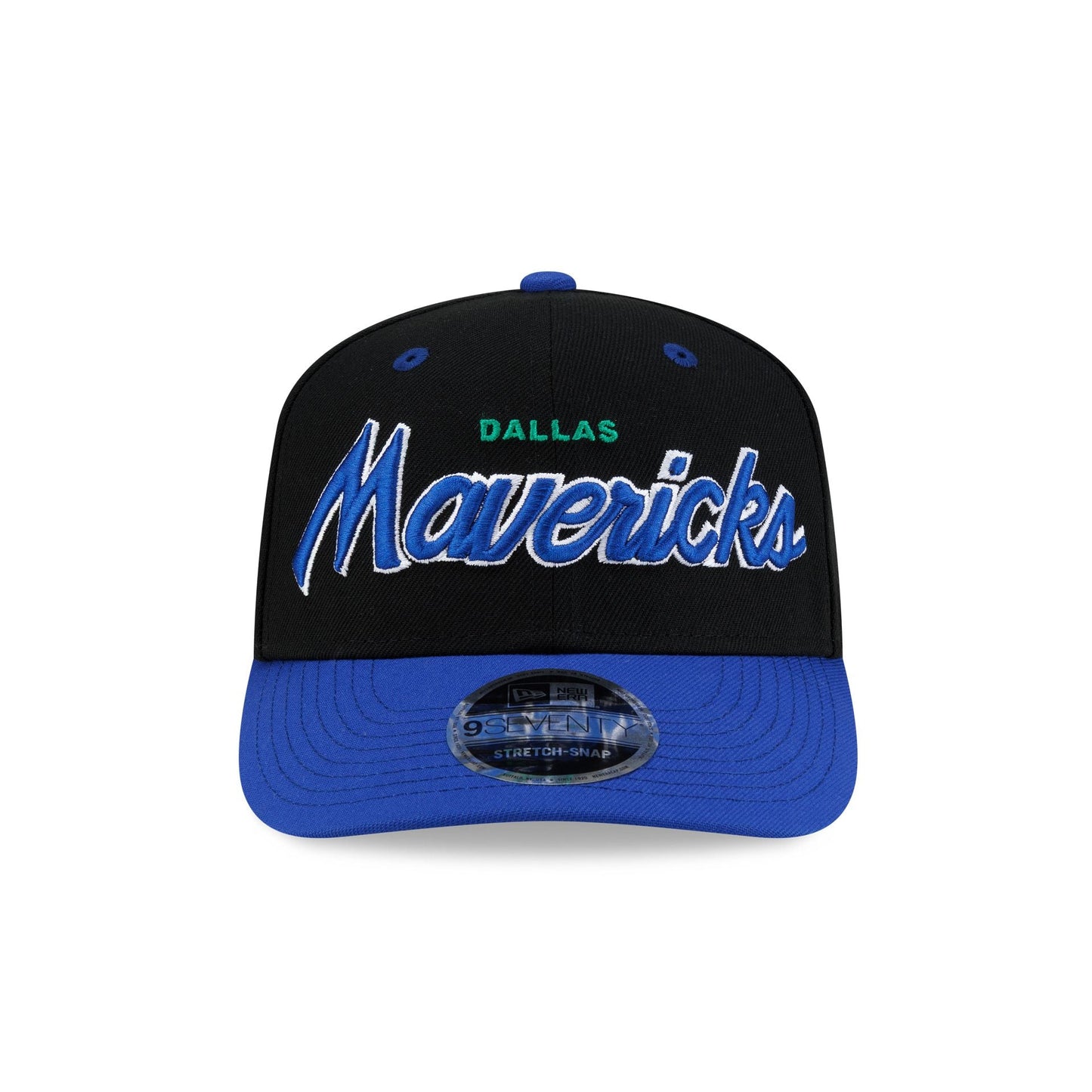 Dallas Mavericks Hardwood Classics 90s Script 9SEVENTY Stretch-Snap Hat