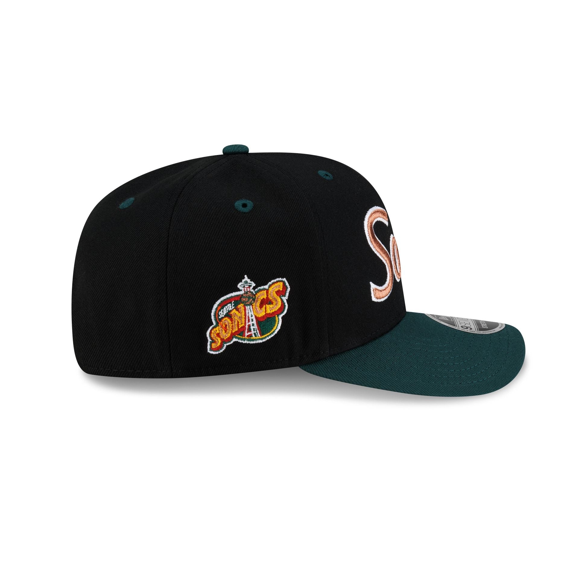 Seattle Supersonics Hardwood Classics 90s Script 9SEVENTY Stretch-Snap Hat