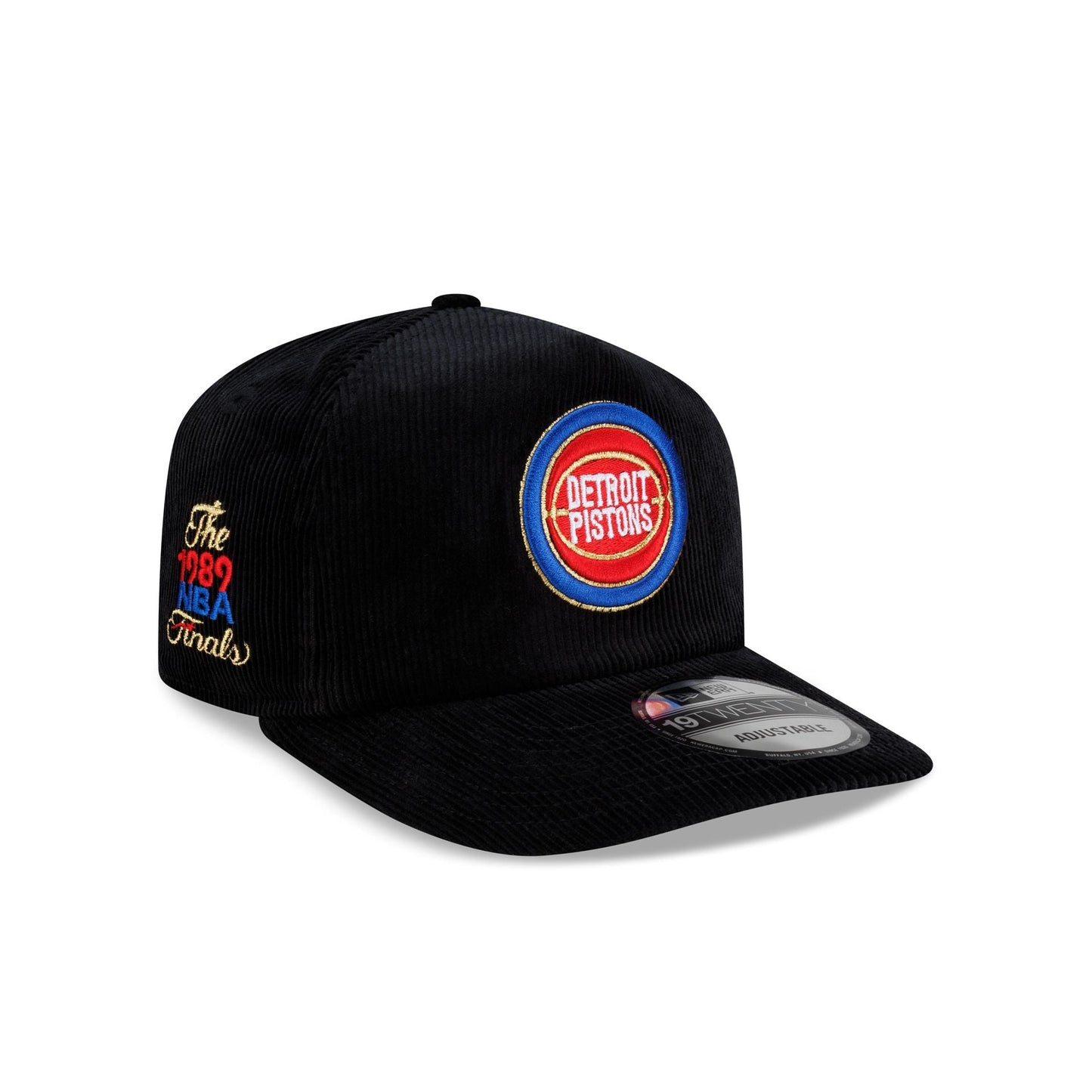 Detroit Pistons 1989 Finals Black & Gold Corduroy 19TWENTY Adjustable Hat