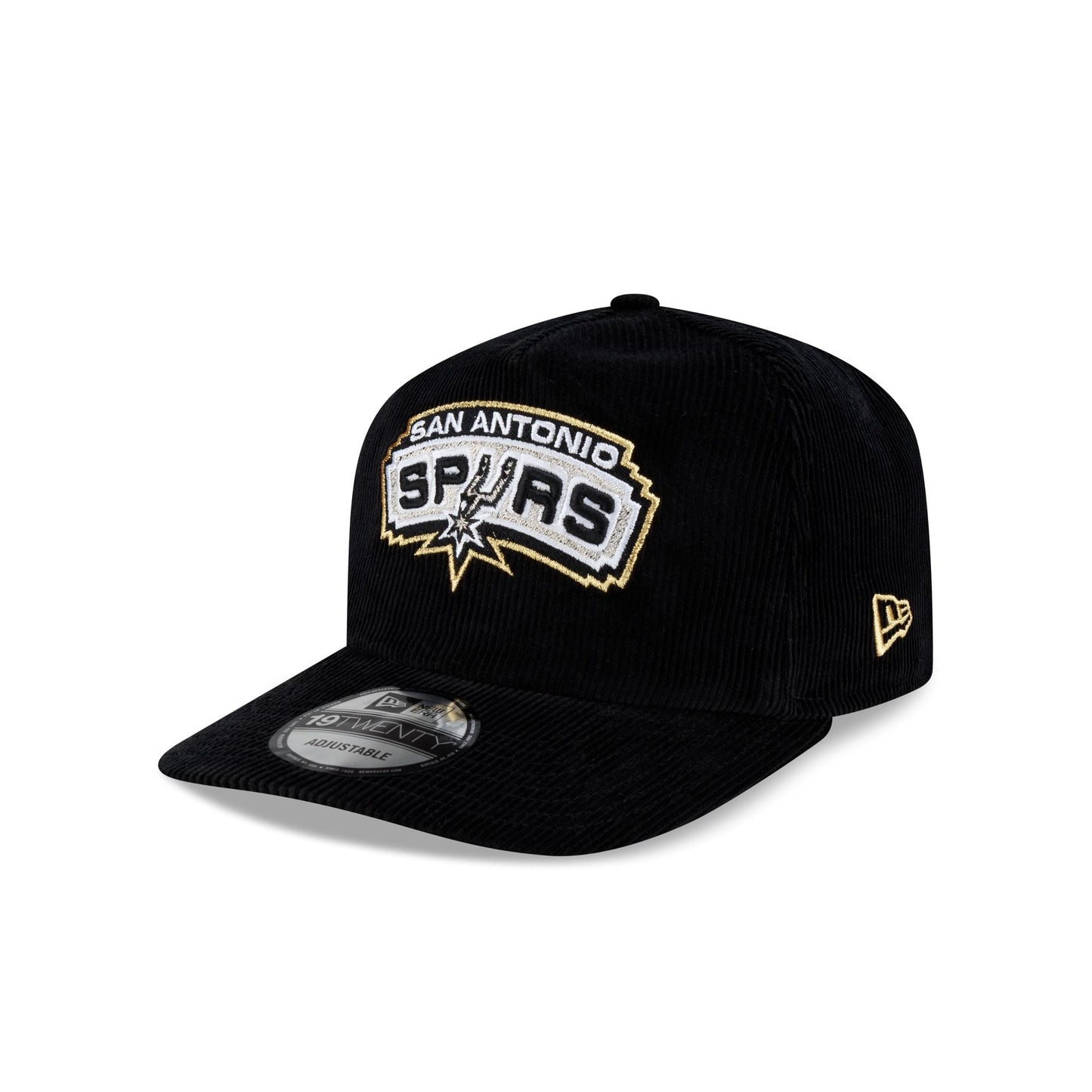 San Antonio Spurs 2003 Finals Black & Gold Corduroy 19TWENTY Adjustable Hat