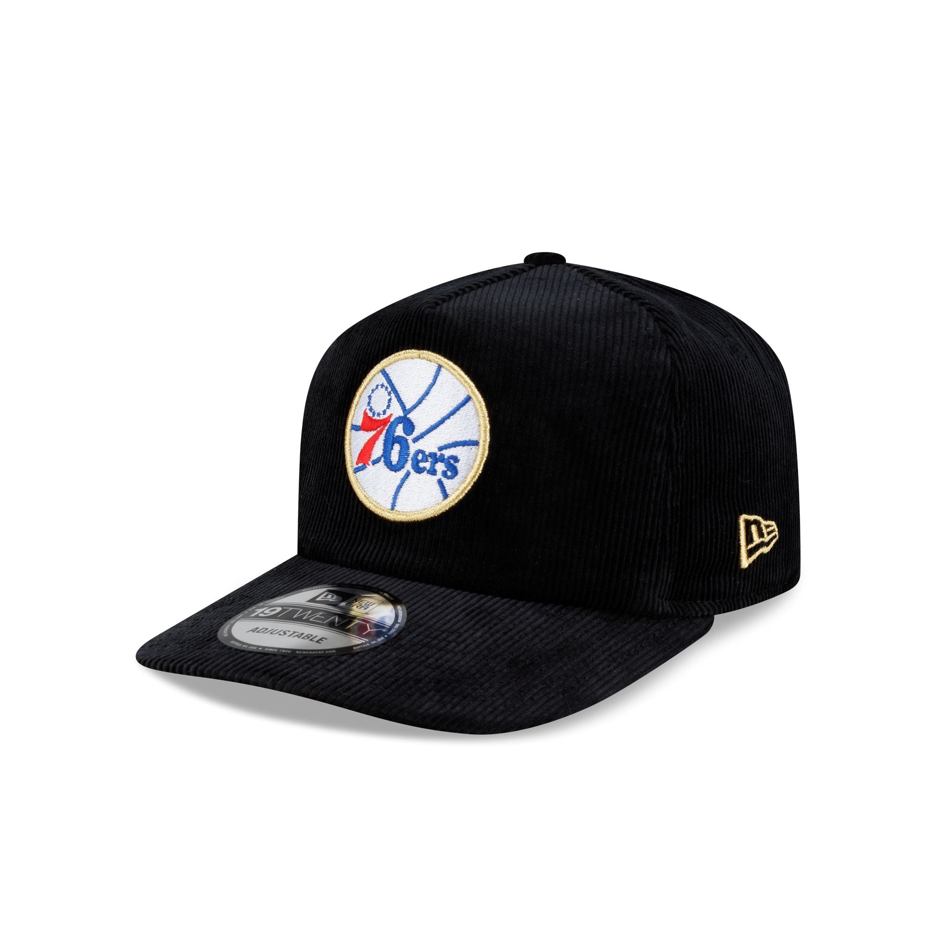 Philadelphia 76ers 1983 Finals Black & Gold Corduroy 19TWENTY Adjustable Hat