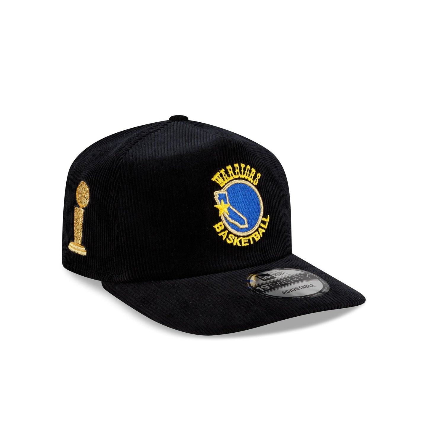 Golden State Warriors 1975 Finals Black & Gold Corduroy 19TWENTY Adjustable Hat