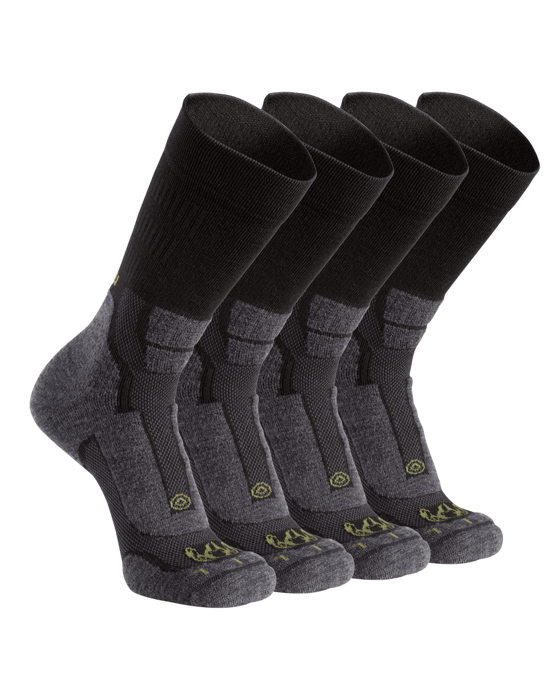 StrongWool Hybrid Crew Sock 4-Pair Pack | Grey Green