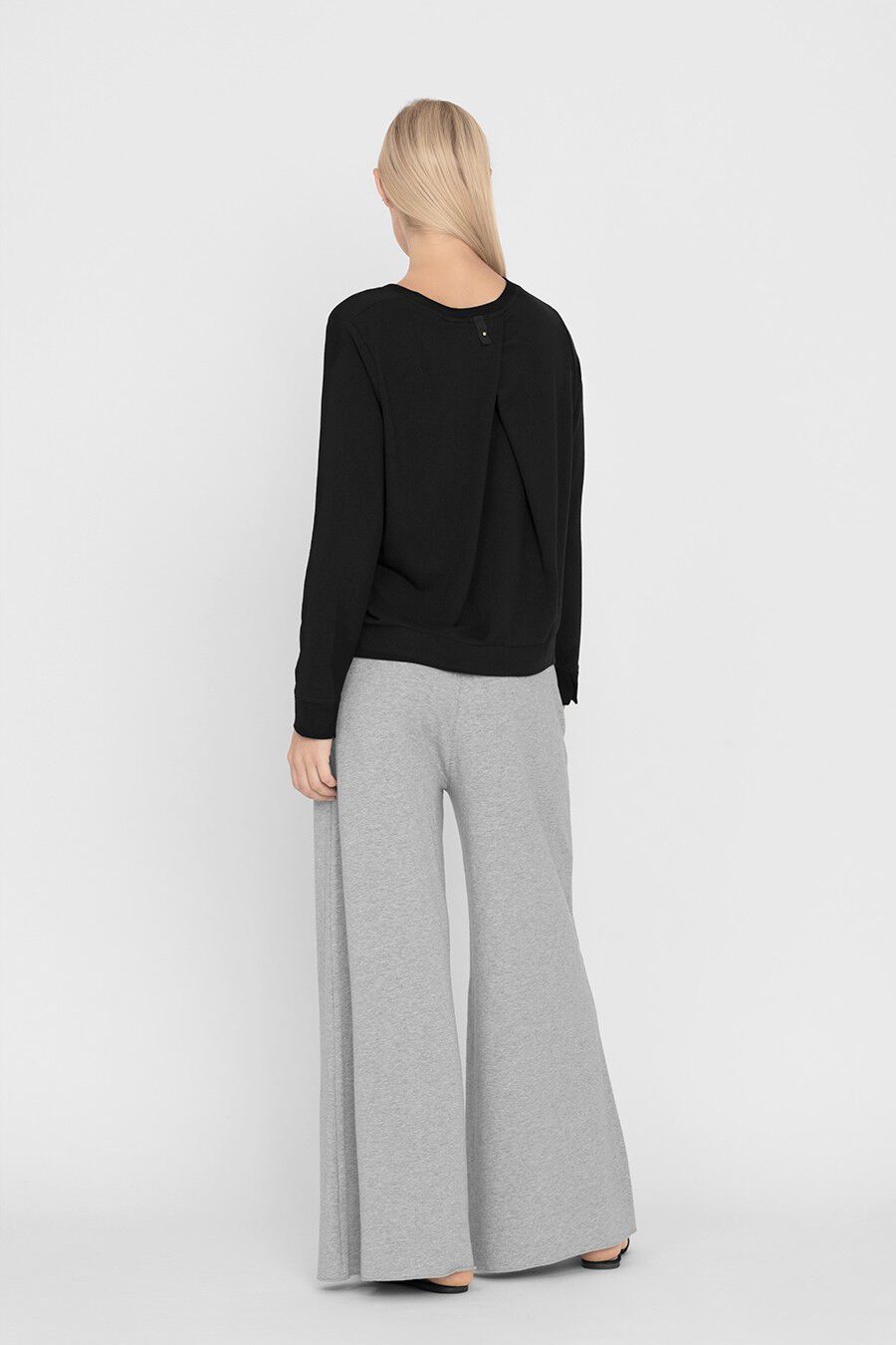 French Terry Pleat-Back Sweatshirt