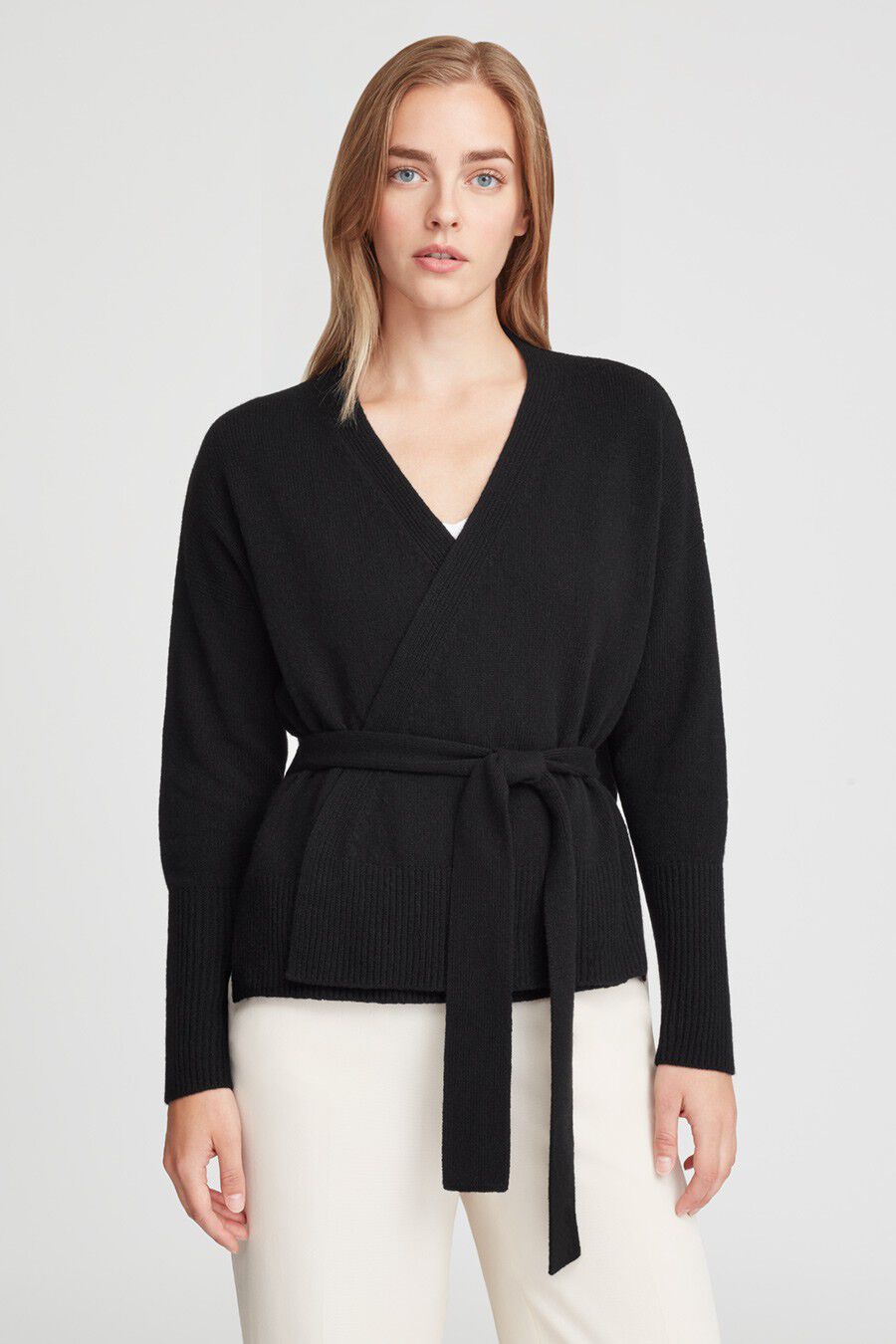 Recycled Cashmere Soft Wrap Sweater