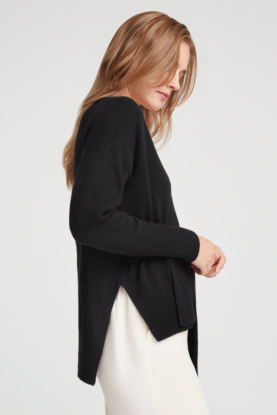 Recycled Cashmere Soft Wrap Sweater