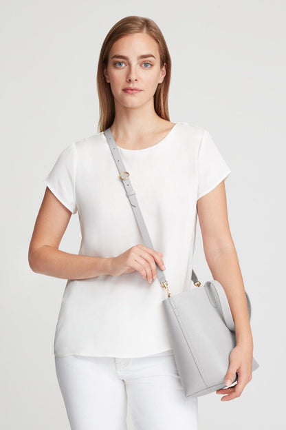Small Structured Leather Tote