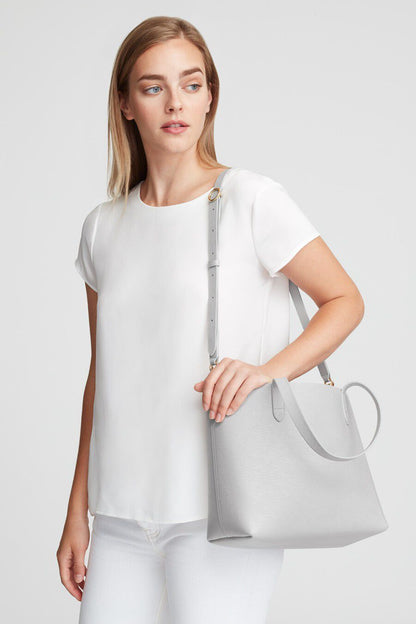 Small Structured Leather Tote