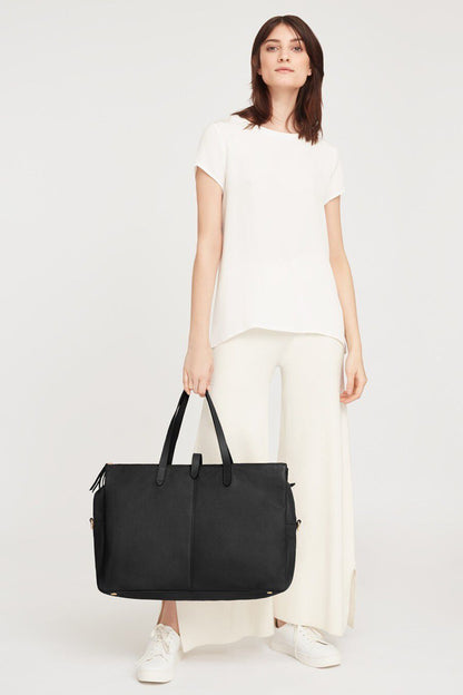Leather Triple Zipper Weekender