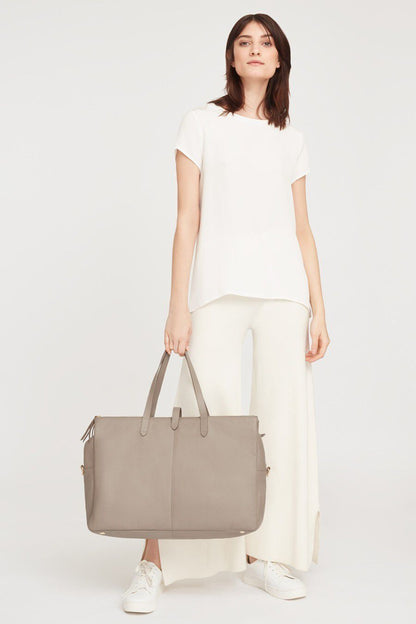 Leather Triple Zipper Weekender