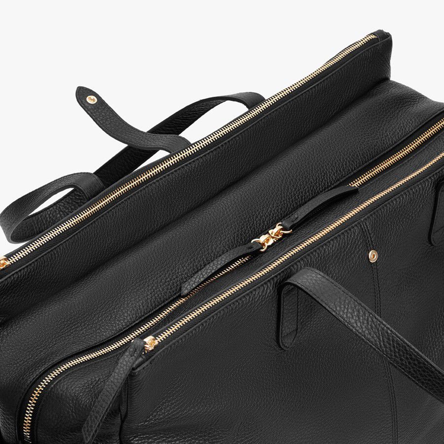 Leather Triple Zipper Weekender