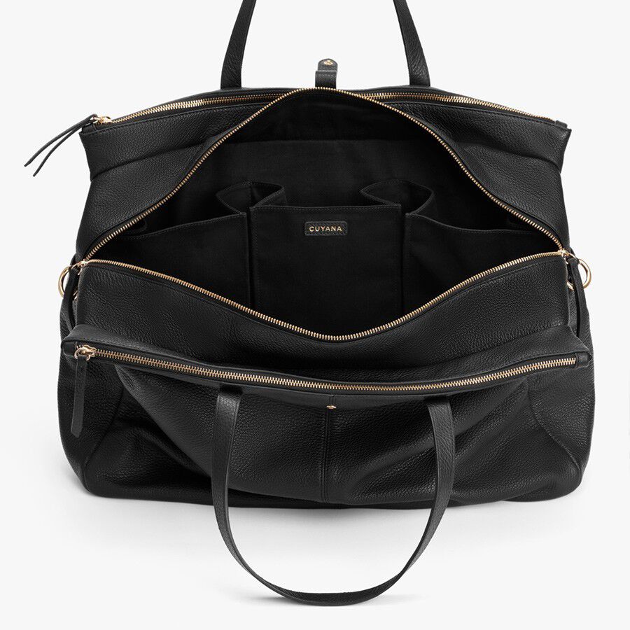 Leather Triple Zipper Weekender