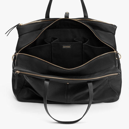 Leather Triple Zipper Weekender