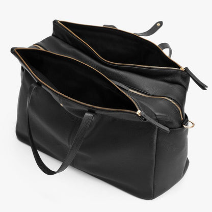 Leather Triple Zipper Weekender
