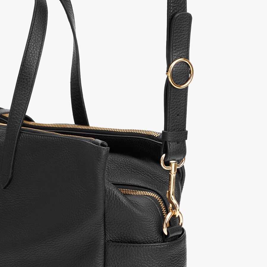 Leather Triple Zipper Weekender