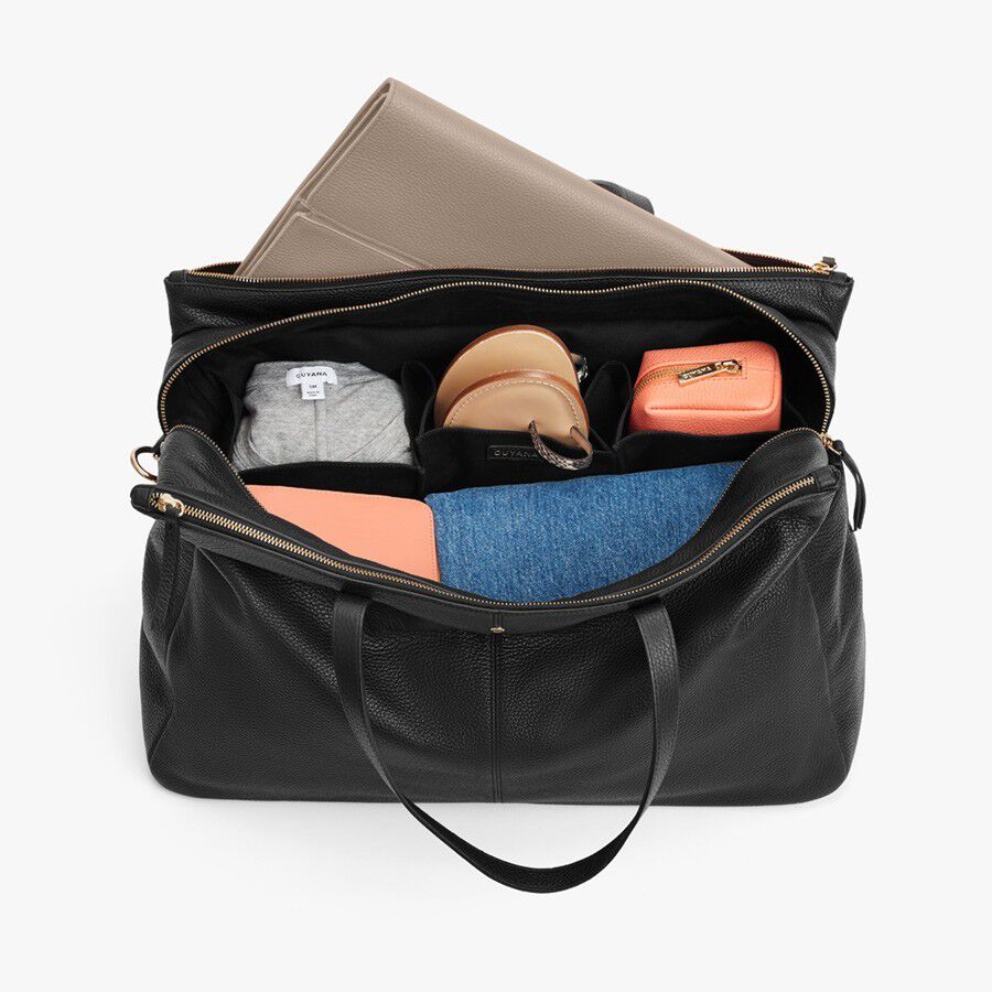 Leather Triple Zipper Weekender