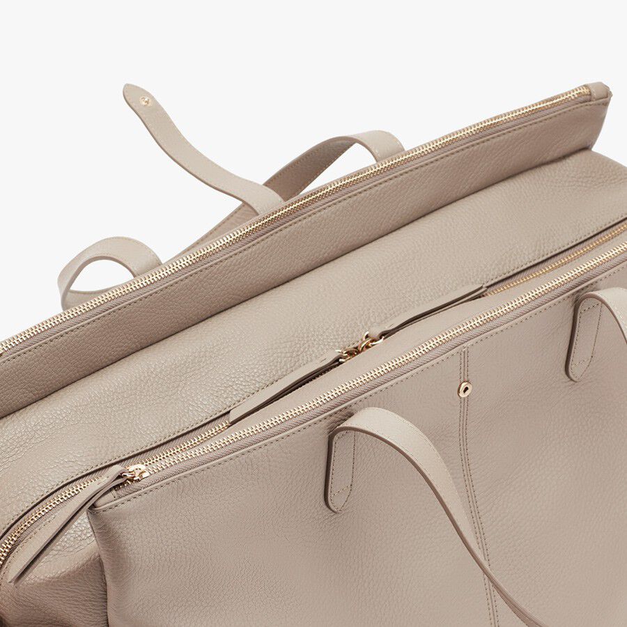 Leather Triple Zipper Weekender