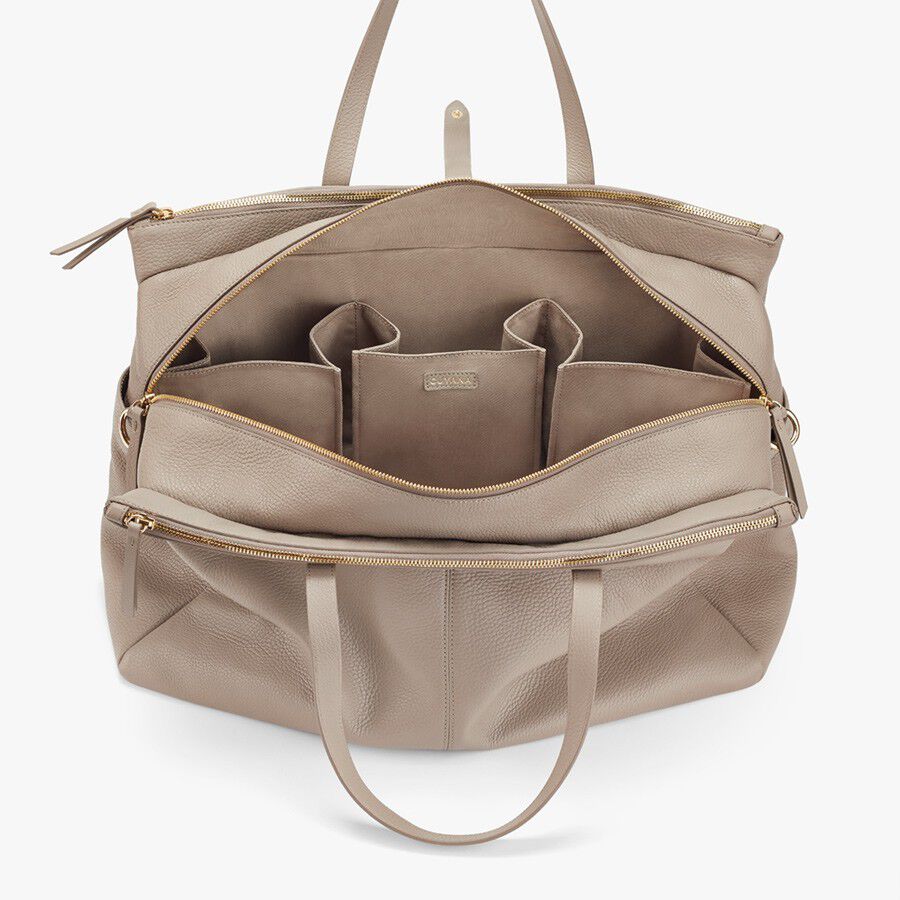Leather Triple Zipper Weekender