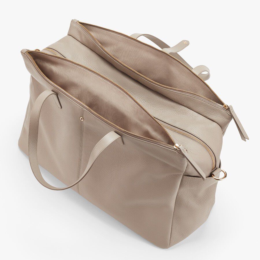 Leather Triple Zipper Weekender