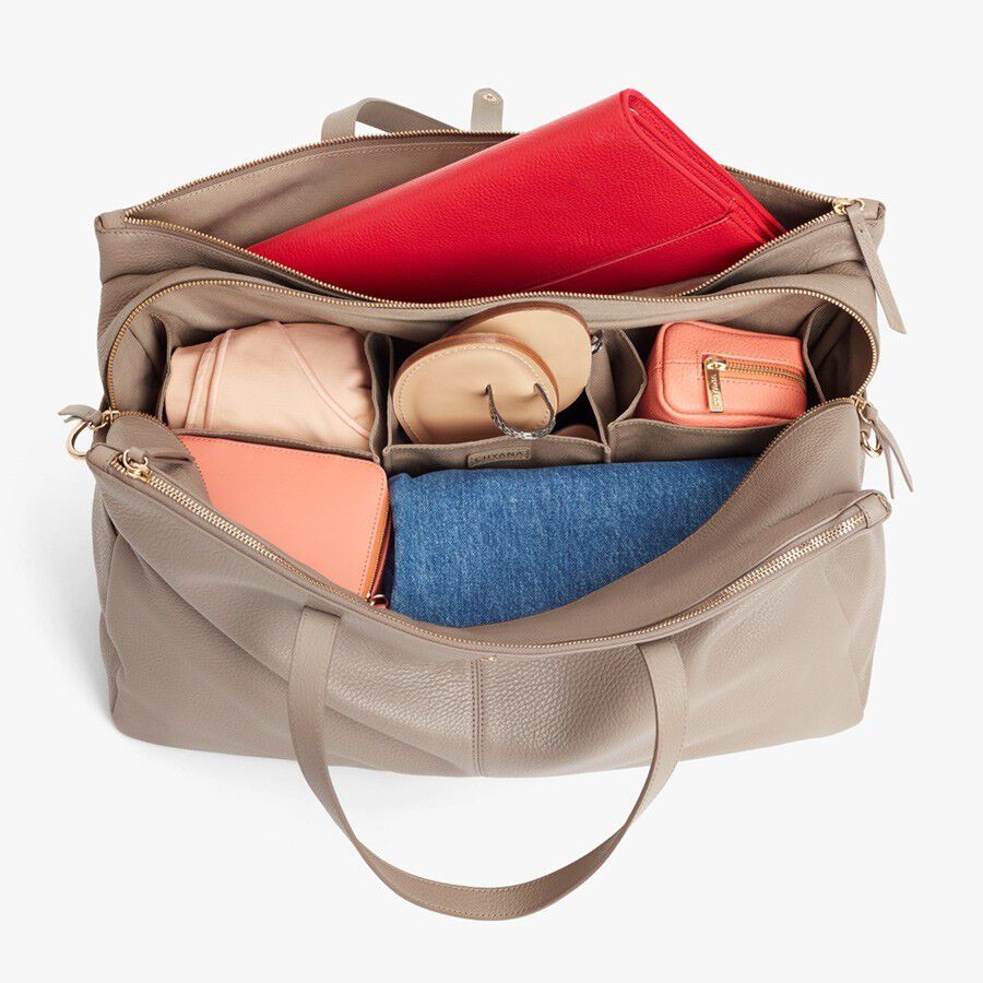 Leather Triple Zipper Weekender