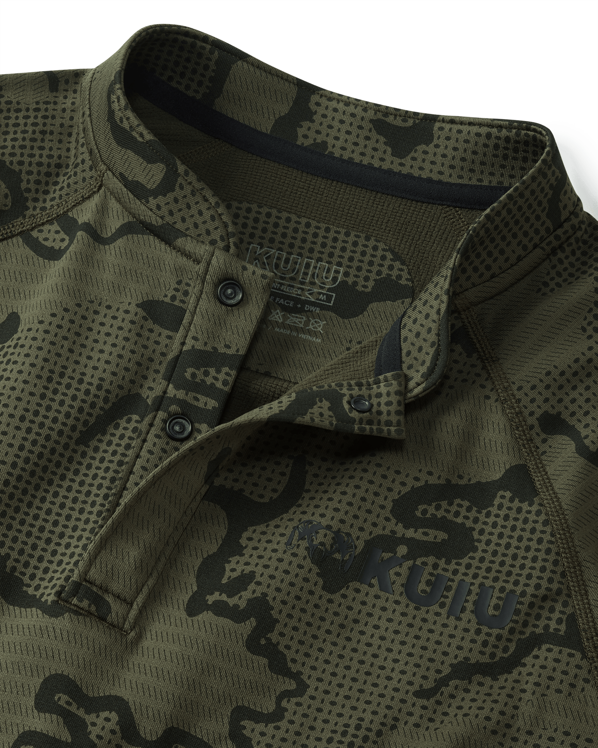 Ridgepoint Fleece Henley | Olive Tonal