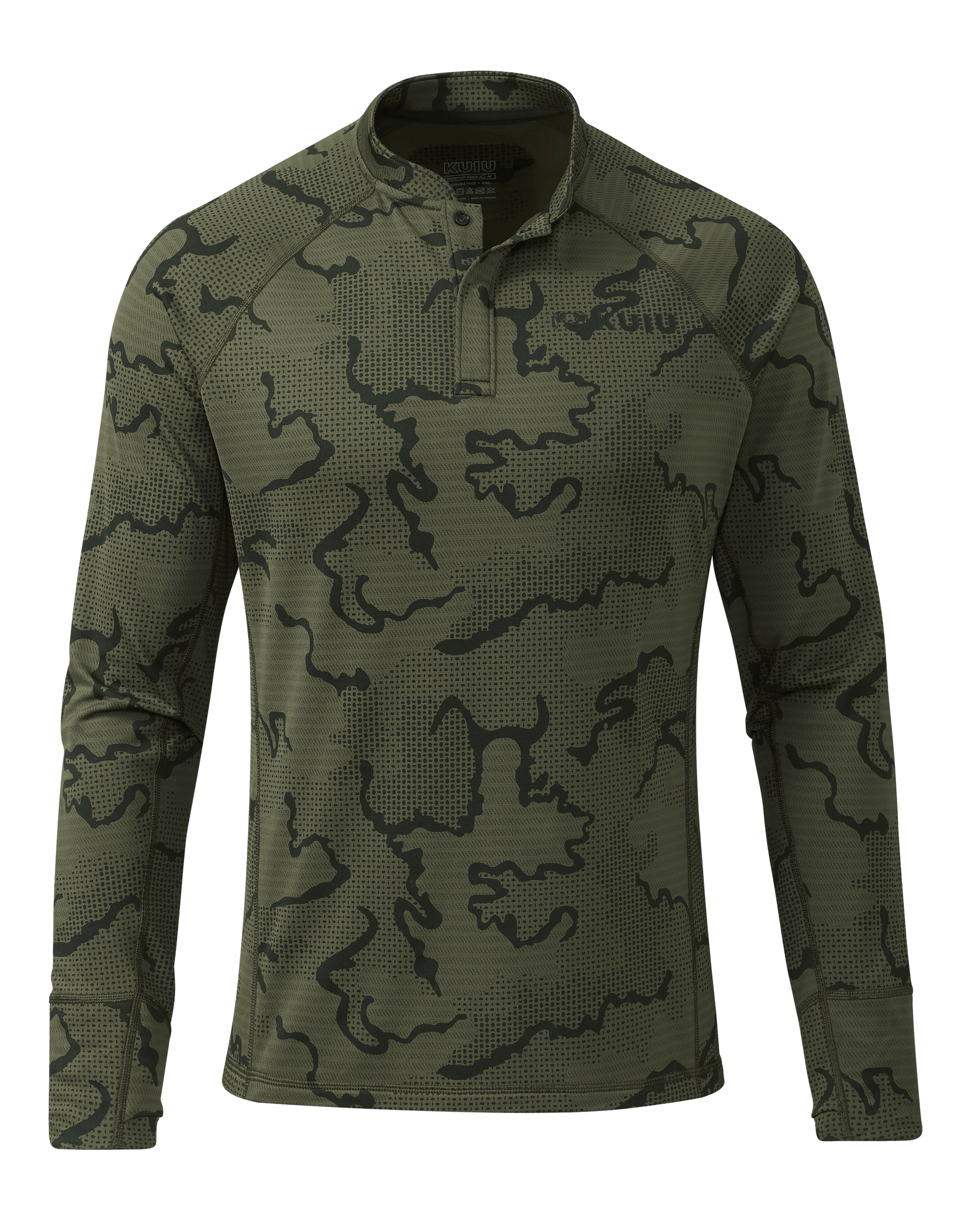 Ridgepoint Fleece Henley | Olive Tonal