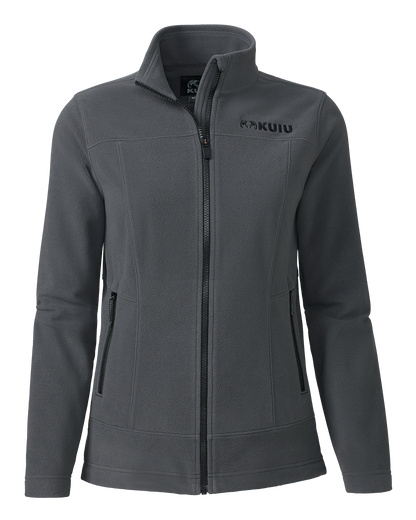 Women's Border Fleece Full Zip | Gunmetal